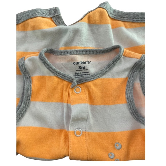 Carter’s 0-3 Month Summer Striped Onesie - Picture 3 of 3